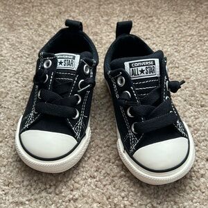 Baby/toddler Converse Allstar low tops.  Black.  Size 6.